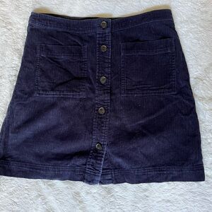 Gap Navy Corduroy Mini Skirt
